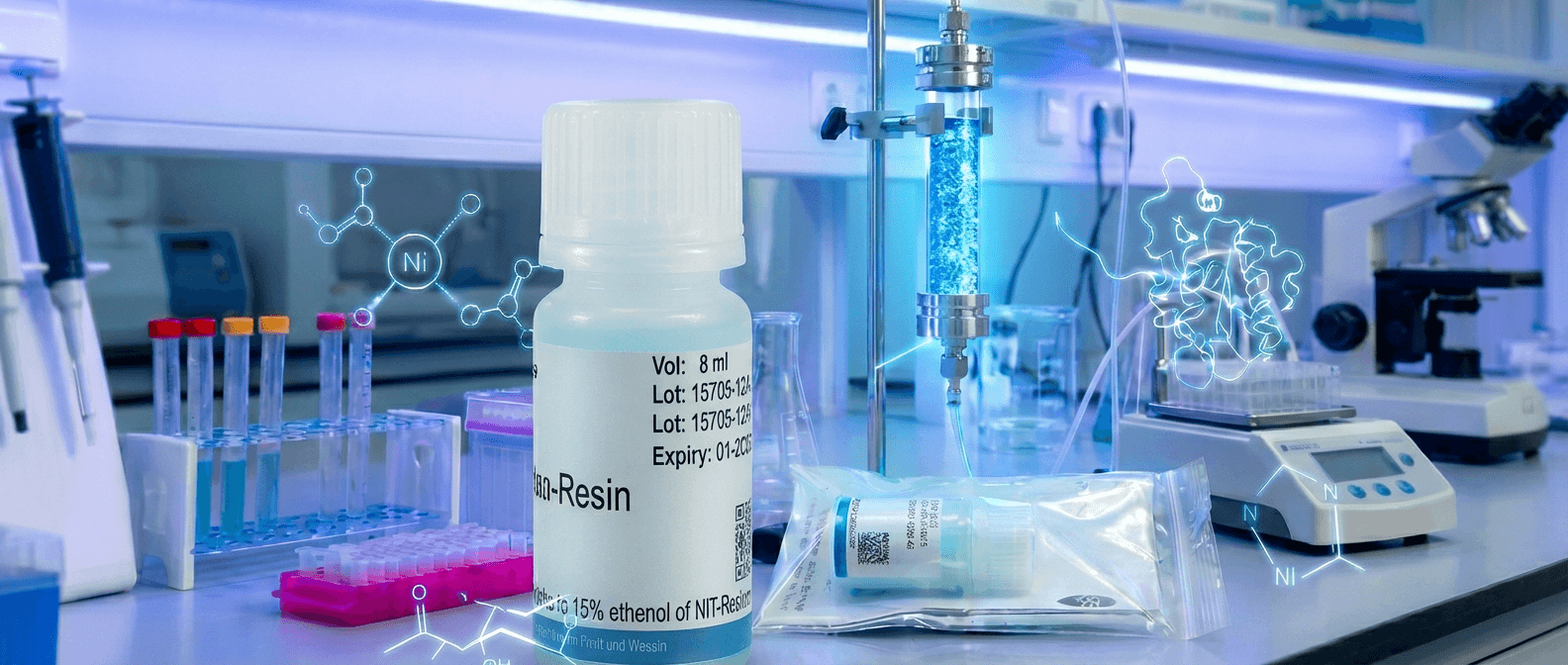 عملکرد رزین کروماتوگرافی Nickel NTA Resin