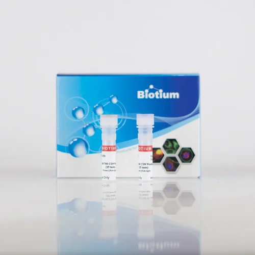 6. Antibodies & Secondary Reagents Biotium آنتیبادیهای اولیه و ثانویه کونژوگه با CF® Dyes تولید میکند. این محصولات برای افزایش دقت در تصویربرداری فلورسانس استفاده میشوند و نسبت سیگنال به نویز بالایی ارائه میدهند. 7. Instruments & Devices تجهیزات جانبی مانند PMA-Lite™ 2.0 برای فعالسازی نوری ترکیبات در qPCR و Glo-Plate™ 2.0 برای انکوباسیون کنترلشده نمونهها، از جمله ابزارهایی هستند که Biotium برای سهولت در انجام آزمایشها طراحی کرده است. 8. Custom Services خدمات تخصصی مانند کونژوگاسیون سفارشی آنتیبادی و طراحی پروبهای اختصاصی نیز بخشی از خدمات Biotium است که به پژوهشگران امکان میدهد محصولات متناسب با نیازشان سفارش دهند.