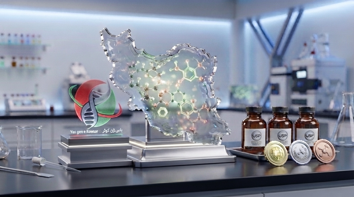 تامین استاندارد های فارماکوپه جهانی شرکت یاس ژن