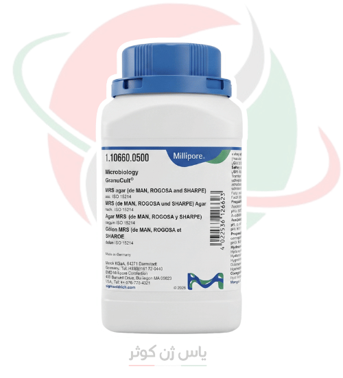 محیط کشت MRS Agar (Merck Millipore 1.10660) شرکت یاس ژن