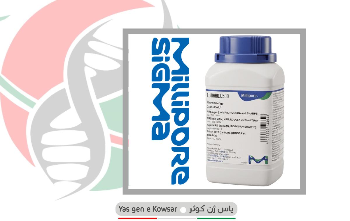 محیط کشت MRS Agar (Merck Millipore 1.10660) شرکت یاس ژن