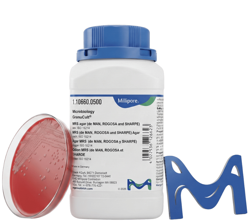 محیط کشت MRS Agar (Merck Millipore 1.10660) شرکت یاس ژن